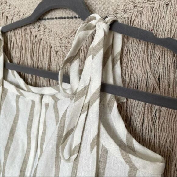 J. Peterman Monte Carlo Linen Tie Jumpsuit 12 - Picture 3 of 6